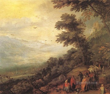 Jan Brueghel the Elder Painting - Gathering Of Gypsies In The Wood Flemish Jan Brueghel the Elder
